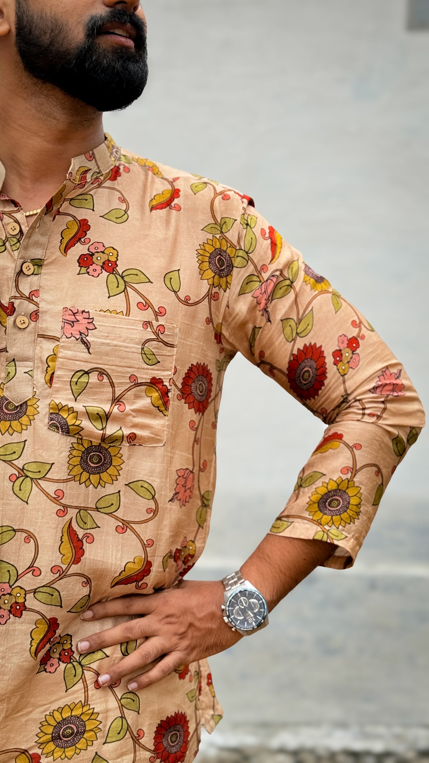 Arsh - Beige Kalamkari