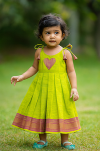 MANGALAGIRI FROCK - LIGHT GREEN