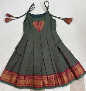 MANGALAGIRI FROCK - GREEN