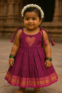 MANGALAGIRI FROCK - MAGENTA