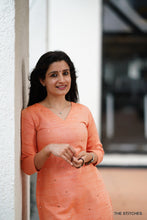 Load image into Gallery viewer, Orange Manjari Kurti only
