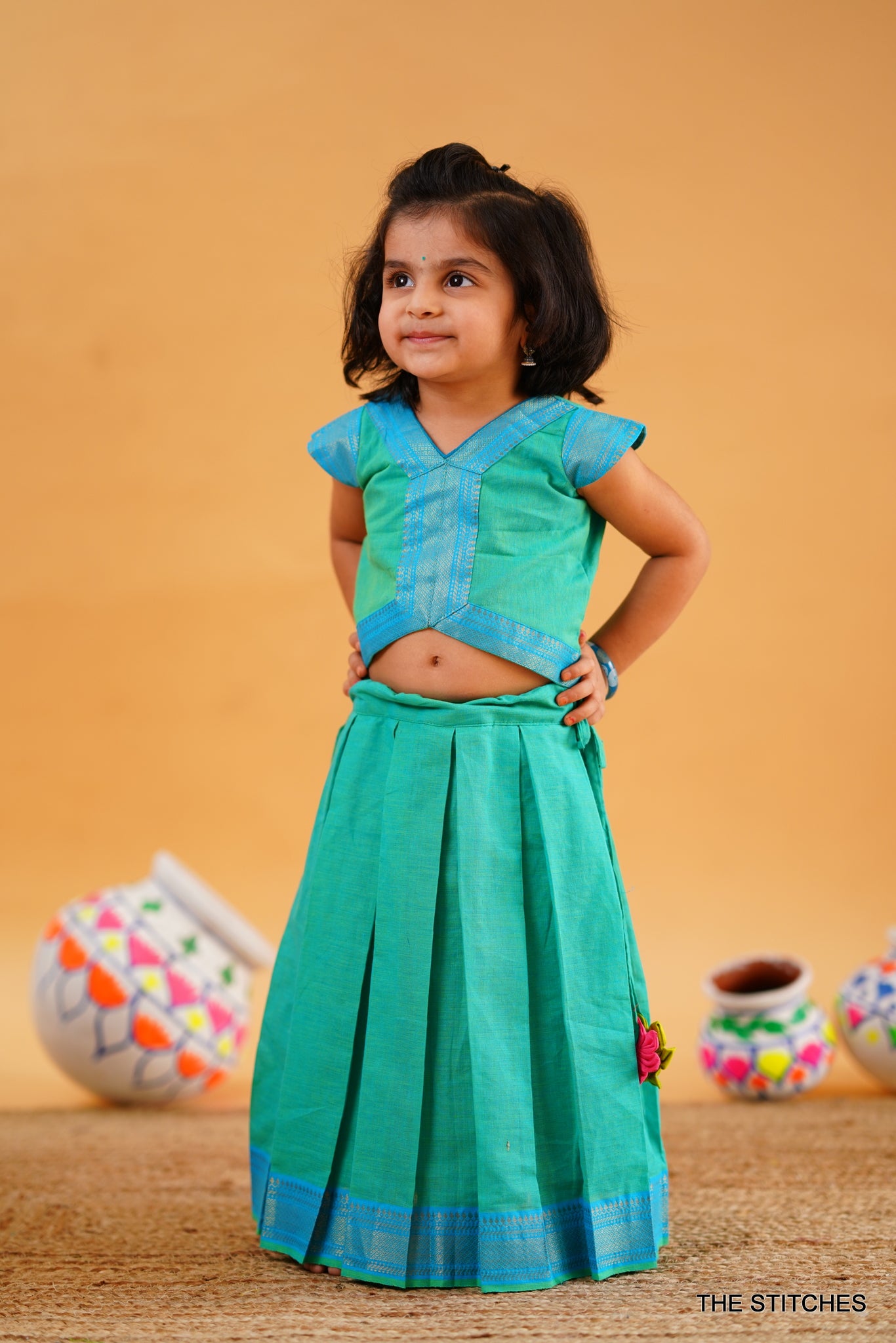 NAINI - TEAL SKIRT SET