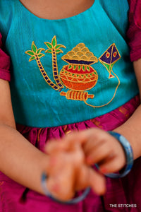 PONGAL POT FROCK - TEAL