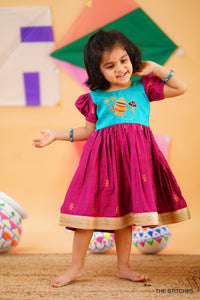 PONGAL POT FROCK - TEAL