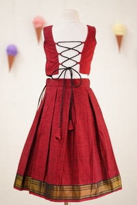 NAANYA - MAROON SKIRT SET