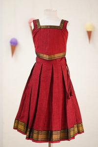 NAANYA - MAROON SKIRT SET