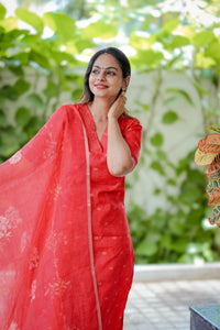 LYRA KURTI with DUPATTA - RED