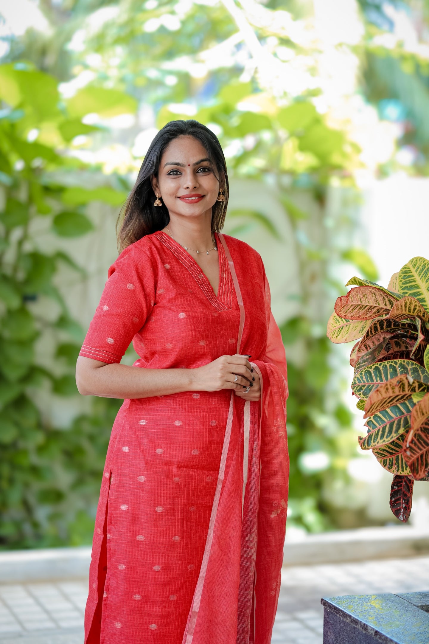LYRA KURTI with DUPATTA - RED