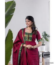 Load image into Gallery viewer, MANGALAGIRI KURTI with DUPATTA - MAROON
