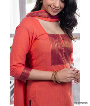 Load image into Gallery viewer, MANGALAGIRI KURTI with DUPATTA - PEACH
