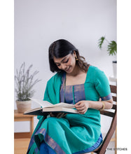 Load image into Gallery viewer, MANGALAGIRI KURTI with DUPATTA - TEAL
