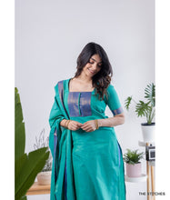 Load image into Gallery viewer, MANGALAGIRI KURTI with DUPATTA - TEAL
