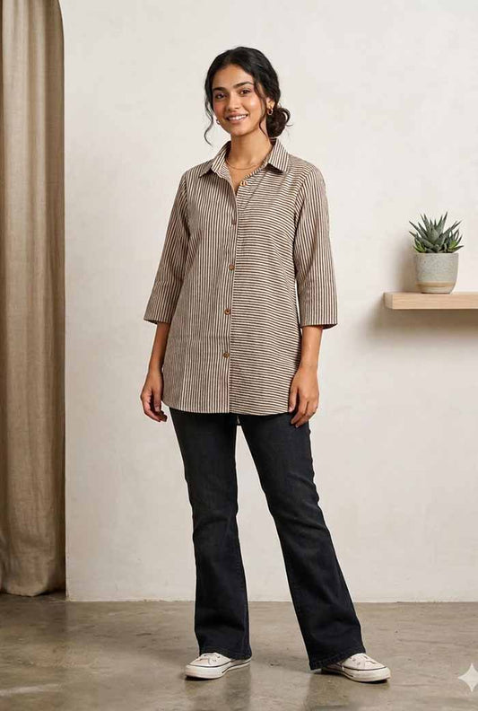 COTTON STRIPES SHIRT