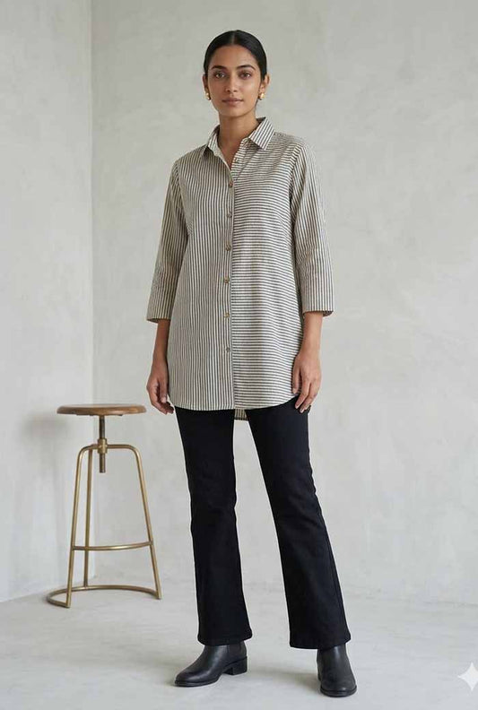 COTTON STRIPES SHIRT