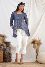 Load image into Gallery viewer, Denim Polka Cascade Top

