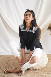 Ikat Black Shirt
