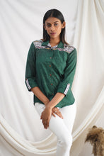 Load image into Gallery viewer, Ikat Green Shirt
